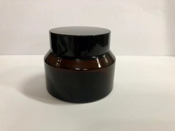 el vidrio ambarino oscuro reutilizable de 30g 50g sacude las botellas poner crema para el empaquetado cosmético de cristal de los cosméticos