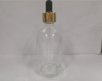 botellas cosméticas de cristal del dropper 100ml con la pintura y la impresión de encargo del cuello del hockey shinny del oro