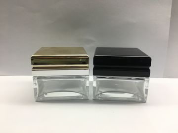 el cosmético de cristal del cuadrado de 30g 50g sacude color de empaquetado y la impresión de la botella poner crema de Skincare diverso