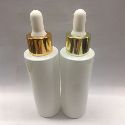 En existencia cuello de oro del diseño 60ml del dropper de botellas del cristal 1 de la PC del pedazo de la botella blanca popular al por menor de la venta y dropper blanco