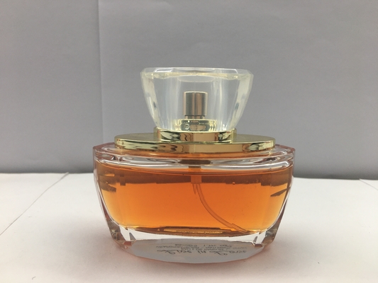 Botellas de perfume de cristal de lujo recargables 50ml con el hombro del oro