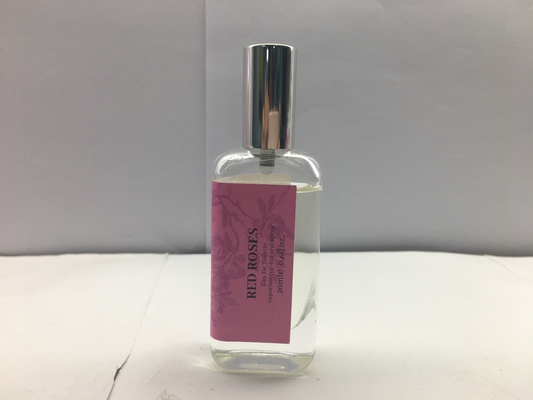 El cuadrado plano forma las botellas de perfume de lujo 30ml con el casquillo de plata delgado