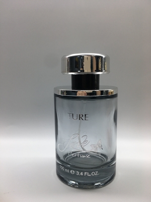lacre de cristal transparente redondo recto del atomizador de la botella de perfume 100ml