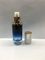 botella de cristal de la loción 30ml con la perla azul del color de la pendiente verde translúcida de la bomba blanca