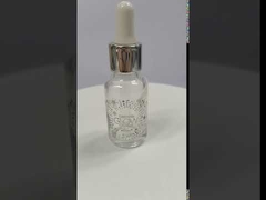 Botellas de vidrio de aceite esencial de 40 ml con cuentagotas y collar de alumita para el cuidado de la piel