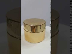 Tarro de crema de vidrio vacío para envases cosméticos con tapa de plástico