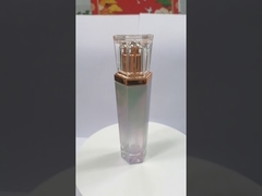 Botellas de perfume de lujo acrílicas transparentes para envasado de cuidado de la piel