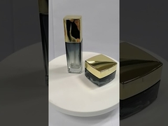 Botellas de loción cuadradas de vidrio transparente con tapa de plástico Capacidad opcional