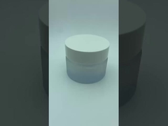 Tarro cosmético de 100 ml con recubrimiento en spray de flor de hielo, tarro con tapa blanca, tarro de crema, embalaje para el cuidado de la piel OEM