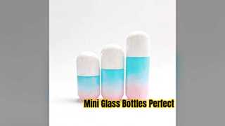 Venta directa de fábrica 15ml Mini 20ml 30ml Loción ovalada plana Botellas de vidrio Botella de aceite esencial