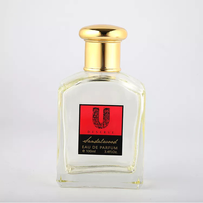 100 ml de vidrio vacío del perfume embotellan la luz transparente Grey Atomizer Sprayer Sealing