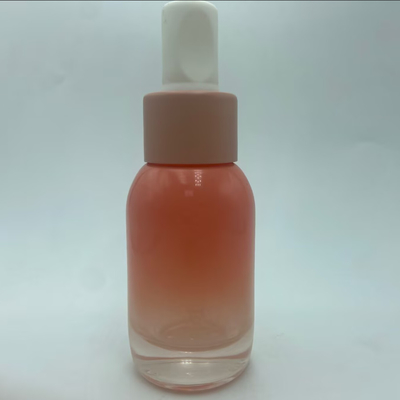 Botella de vidrio de loción rosa de 50 ml Logotipo personalizado OEM Botella de vidrio Botella de loción Fabricante al por mayor