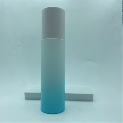 Embalaje cosmético Cuidado de la piel Tonador de vidrio de color azul claro con tapones de tornillo