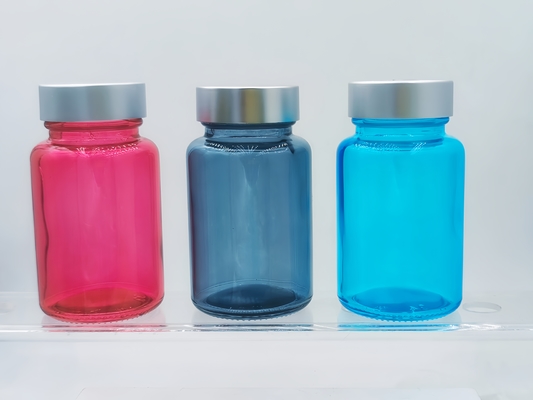 100 ml cápsula de vidrio botella de suplemento capilar botella redonda cápsula de vidrio para el suero ocular y el suero facial OEM