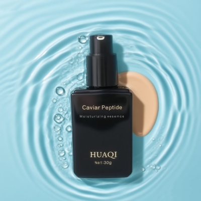 Botella con bomba de suero prebase de maquillaje cuadrada de lujo al por mayor de 30 ml para cosméticos con tapa de impresión de logotipo personalizado