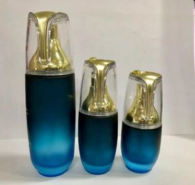 Botella cosmética redonda retra de la bomba de la botella de la loción buena sellando color y la impresión modificados para requisitos particulares funcionamiento