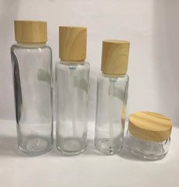 Envases cosméticos amistosos seguros de empaquetado de Eco del tarro de la crema de la botella de la loción del cosmético del vidrio del cuidado de piel