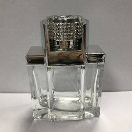 maquillaje de cristal de lujo de las botellas de perfume del atomizador de cristal 100ML que empaqueta color y la impresión modificados para requisitos particulares