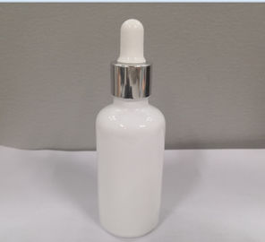logotipo modificado para requisitos particulares envase de cristal blanco y color del aceite esencial del cosmético de la botella del dropper 50ml