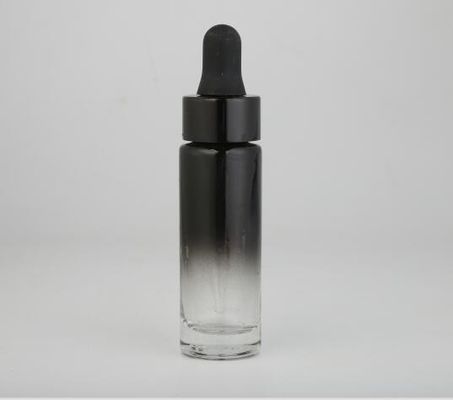 botellas del dropper del cristal de botellas de aceite esencial 20ml con la pintura principal de goma negra de la pendiente