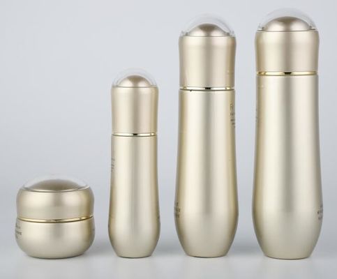 El cosmético de cristal plástico de sellado caliente del casquillo 100ml 120ml embotella los tarros de empaquetado de la crema de Skincare