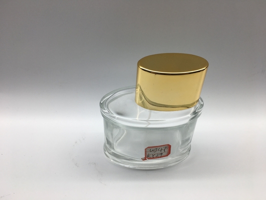 Electrochapado de lujo de la botella de perfume de la pendiente del OEM ULTRAVIOLETA con el atomizador metálico del oro
