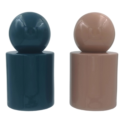 Botellas de perfume de vidrio de lujo personalizadas de 30 ml y 50 ml  Botella de vidrio con bomba de niebla o suero Tapa de bola redonda para producto de suero