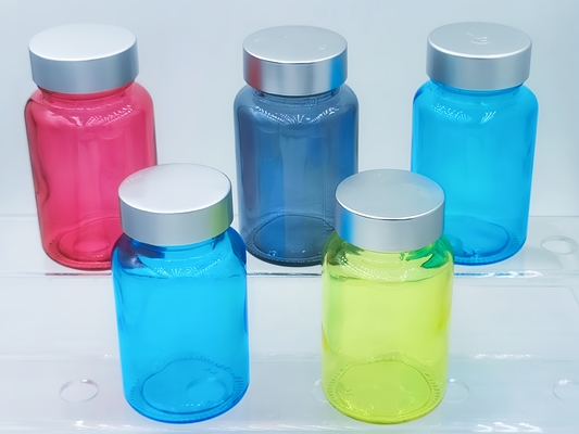 100 ml cápsula de vidrio botella de suplemento capilar botella redonda cápsula de vidrio para el suero ocular y el suero facial OEM