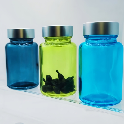 100 ml cápsula de vidrio botella de suplemento capilar botella redonda cápsula de vidrio para el suero ocular y el suero facial OEM