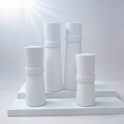 Precio de fábrica 50ml 100ml 120ml Envase de loción de vidrio Botella de vidrio con bomba de loción moderna vacía Juego corporal de crema para el cuidado de la piel