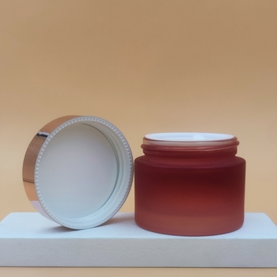 tarros cosméticos de cristal azules de la crema de 20g 30g 50g, OEM poner crema de empaquetado cosmético de las botellas del tarro de cristal