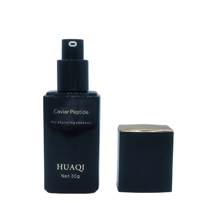 Botella con bomba de suero prebase de maquillaje cuadrada de lujo al por mayor de 30 ml para cosméticos con tapa de impresión de logotipo personalizado