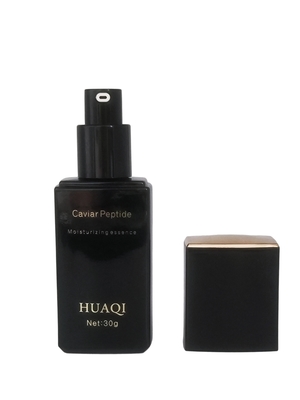 Botella con bomba de suero prebase de maquillaje cuadrada de lujo al por mayor de 30 ml para cosméticos con tapa de impresión de logotipo personalizado