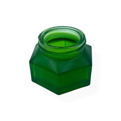 Envases de cosméticos Embalaje 50g Envases de crema de esmeralda con acabado de madera Envases de plástico con tapa de crema