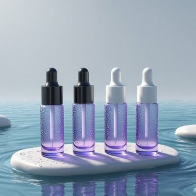 Botella redonda de goteo de crema para ojos ecológica de 10 ml - Botella de aceite de esencia de muestra para cuidado ocular con logotipo personalizado