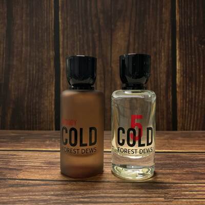 30ml Frosted Glass Perfume Empty Bottle with Black Cap Cylindrical Shape Forest for Personal & Commercial Use Cosmetic Packaging