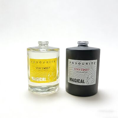 Conjunto de botellas de perfume vacías de 50 ml y 100 ml, contenedor de fragancias de vidrio de lujo con bomba de pulverización de atomizador, acabado mate / brillante