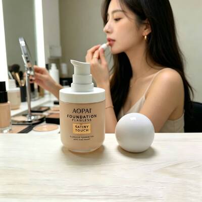 Foundation Bottle Cosmetic Glass Set for Skin Care Serum Pressurized Lotion Essence Bottles with Cap and Pump