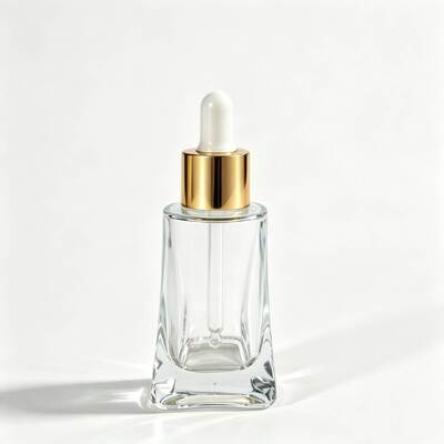 30ml 100ml 120ml Trapezoid Glass Cosmetic Bottle Set Essential Oil Pipette Dropper Bottle Skincare Serum Eye Packaging Toner