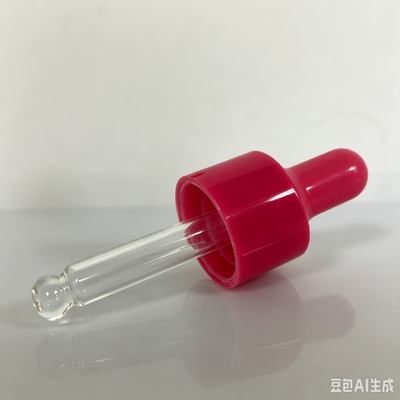 30ml ClearThick Base Glass Dropper Bottle with Red Rubber Bulb, Cosmetic Serum Essential Oil Glass Bottle for Skincare Packaging