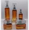 Botellas de cristal Amber Cream Jars Skin Care de la loción del cuadrado que empaqueta al OEM