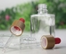botella de cristal de empaquetado cosmética de bambú del dropper de la forma plana 30ml