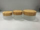 cosmético de bambú de 20g 30g 50g que empaqueta el tarro cosmético de cristal vacío