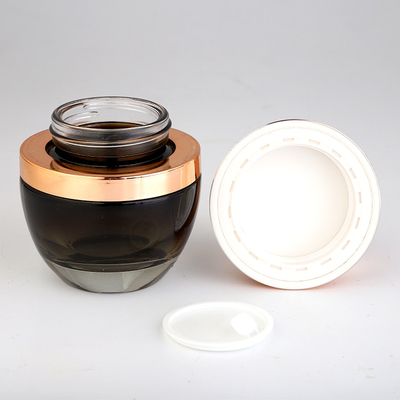 Crema cosmética personalizada 20g 120ml Jar cosmético de vidrio con diferentes colores y decoración