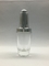 Dropper de plata de cristal claro de lujo de la botella 30ml del dropper para el aceite esencial del suero